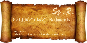 Szijjártó Rajmunda névjegykártya
